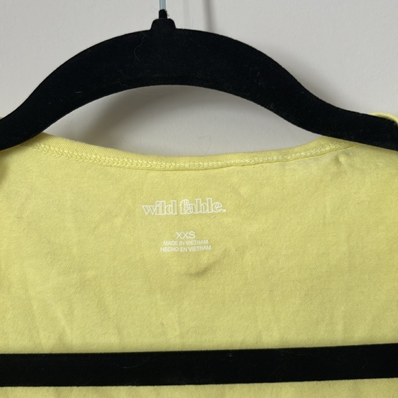 NWOT Wild Fable Yellow Sleeveless Crop Tank Top - Picture 3 of 3